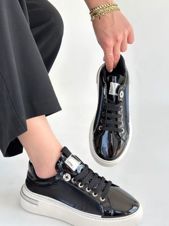 Armury Kadın Rugan Paraşüt Detaylı Bağcıklı Spor Ayakkabı - ER265602