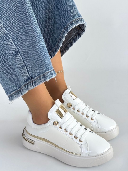 Armury Kadın Rugan Paraşüt Detaylı Bağcıklı Spor Ayakkabı - ER265602