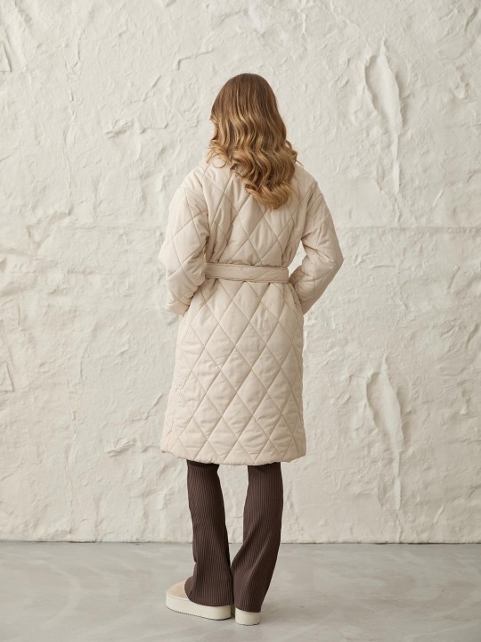 Armury Kadın Yakası Suni Kürklü Düğmeli Kapitoneli Mont-LM28-5534