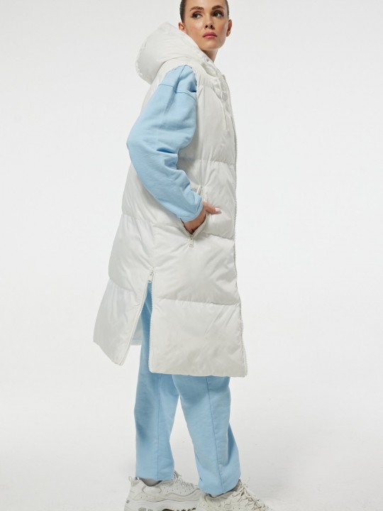 Armury Kadın Yanları Fermuar Detaylı Dolumlu Uzun Yelek-LY27-9029