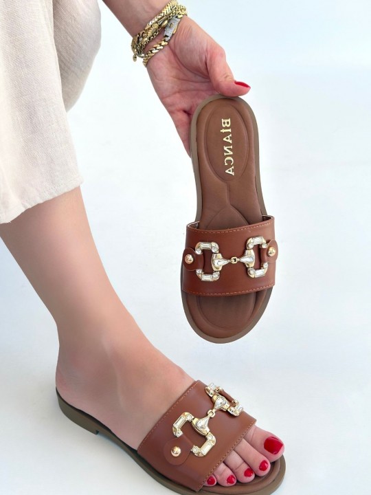 Tovera Cilt Tokalı Terlik - ER265224