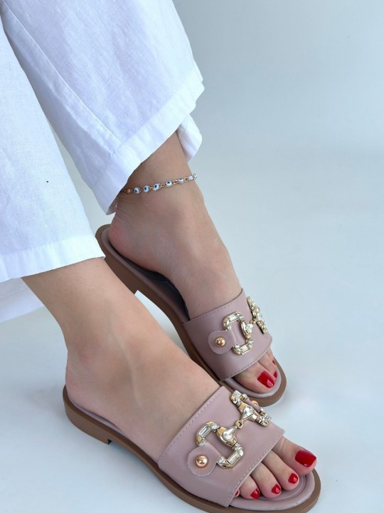 Tovera Cilt Tokalı Terlik - ER265224