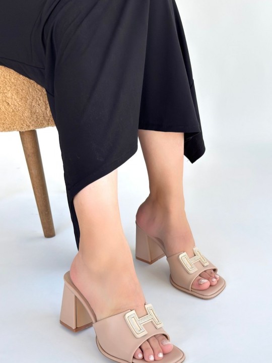 Carenza Cilt Topuklu Terlik - ER265666