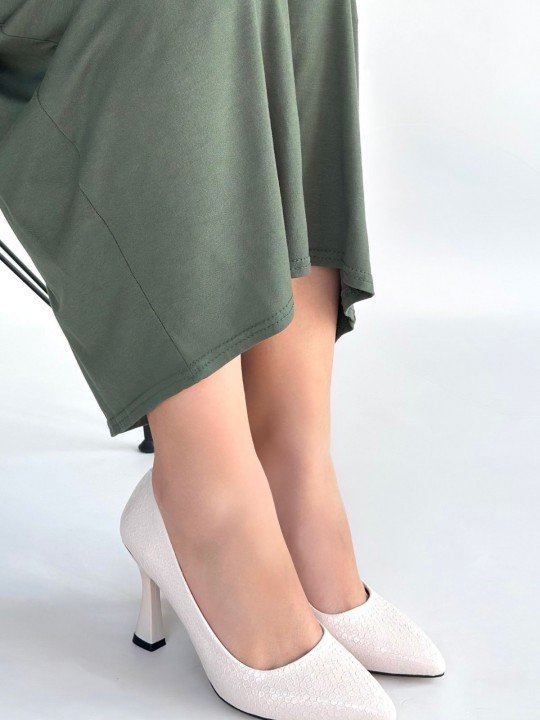 Meria Baskılı Rugan Topuklu Ayakkabı - ER266643