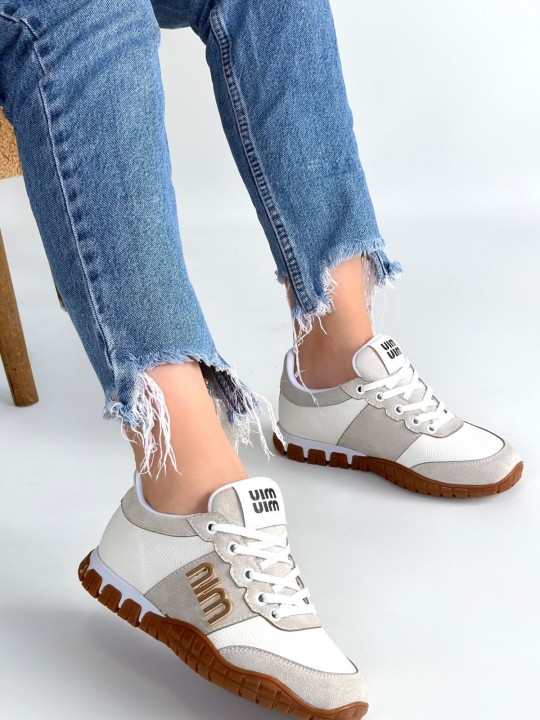 Maron  Cilt Bağcıklı Spor Ayakkabı - ER267307