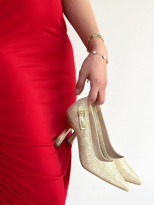 Ceriva Saten Simli Topuklu Ayakkabı - ER267836