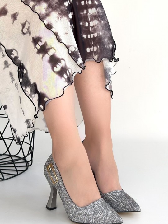 Ceriva Saten Simli Topuklu Ayakkabı - ER267836