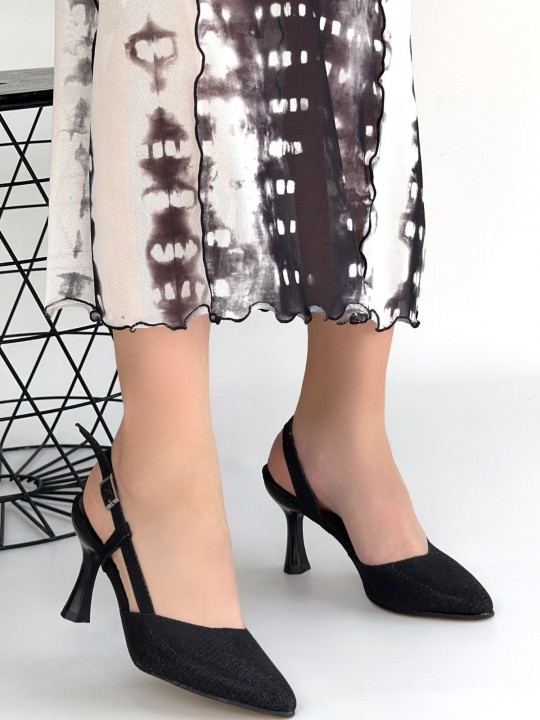 Mindra Cilt Simli Topuklu Ayakkabı - ER267826