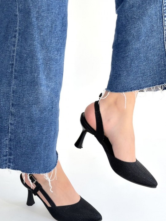 Jogana Saten Simli Topuklu Ayakkabı - ER267841