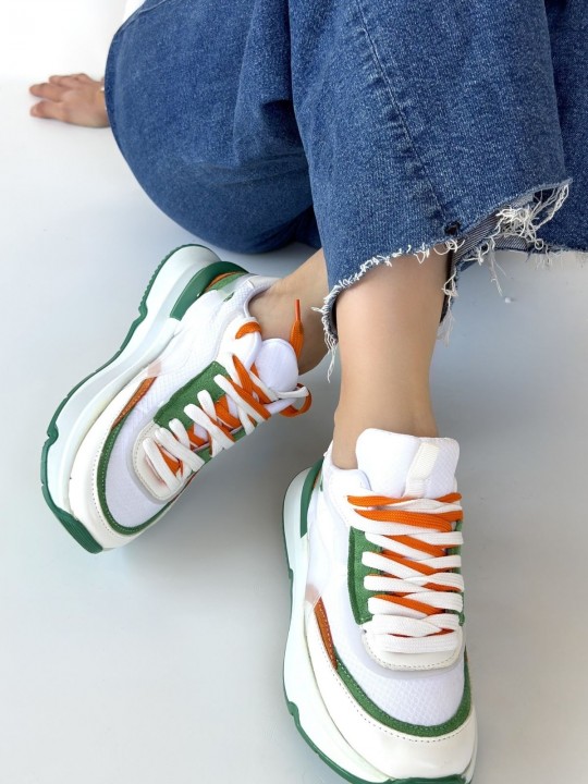 Alenor Beyaz Çift Bağcıklı Spor Ayakkabı - ER268057