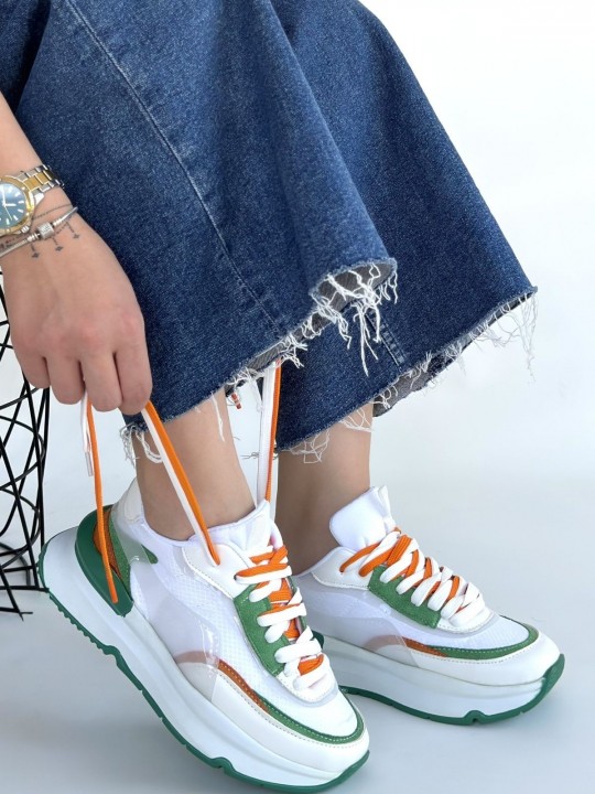 Alenor Beyaz Çift Bağcıklı Spor Ayakkabı - ER268057