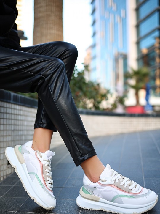 Aléxar Cilt Yeşil Detaylı Spor Ayakkabı - ER246778