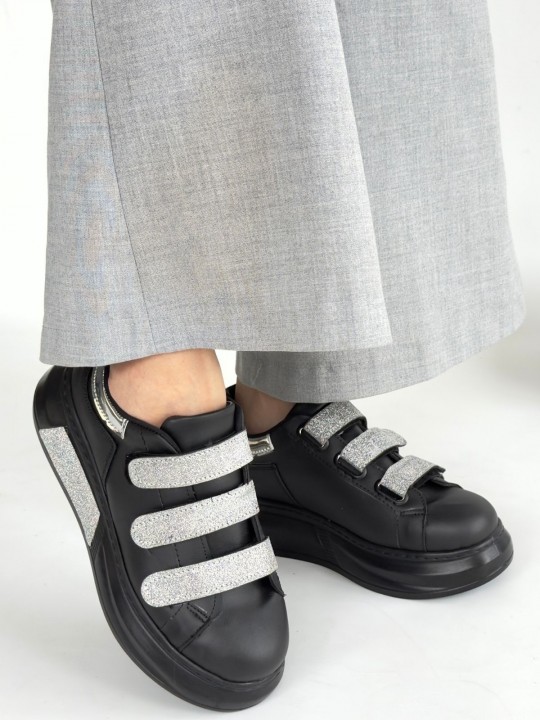 Elvaris Cilt Simli Cırt Cırtlı Spor Ayakkabı - ER261584