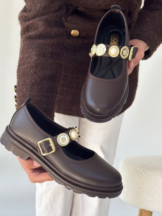 Orlina Cilt Oxford Ayakkabı - ER265117