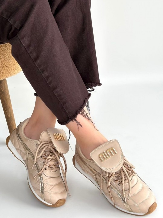 Dissalyn Cilt Bağcıklı Paraşüt Detaylı Spor Ayakkabı - ER267293