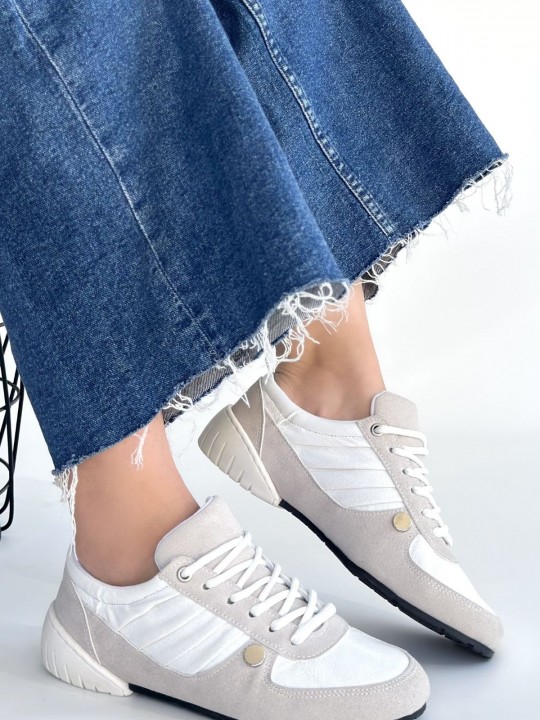 Javion Nubuk Beyaz Detaylı Spor Ayakkabı - ER267850