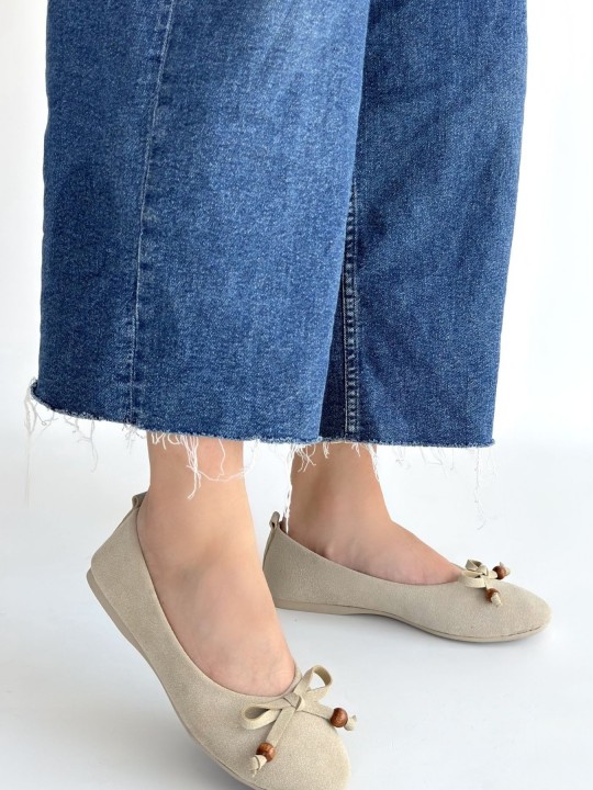 Cérixa Deri Tozu Süet Babet Ayakkabı - ER268098