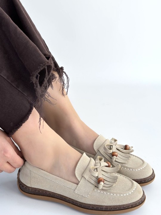 Baviera Deri Tozu Süet Babet Ayakkabı - ER268096