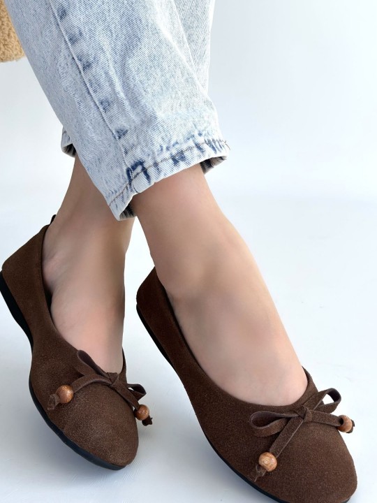 Celiora Deri Tozu Süet Babet Ayakkabı - ER268098