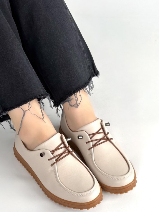 Gurox Cilt Bağcıklı Babet Ayakkabı - ER268104