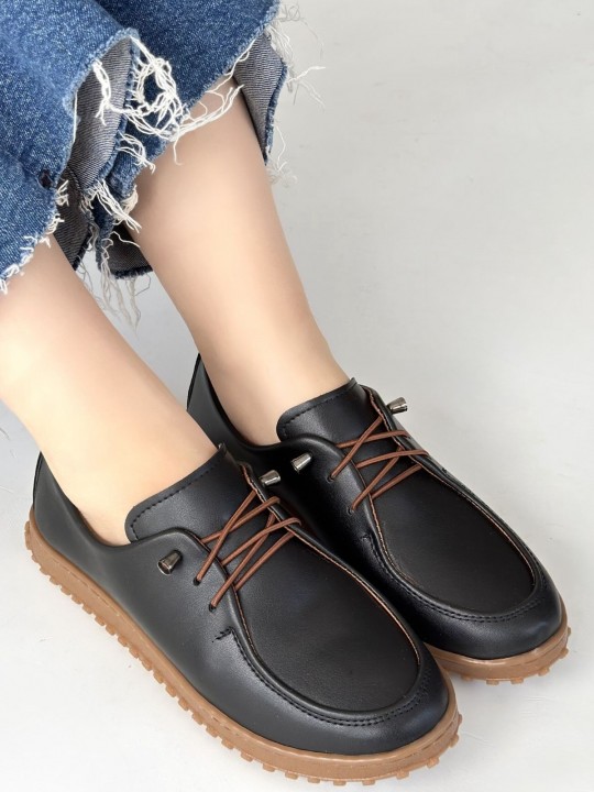 Gorevia Cilt Bağcıklı Babet Ayakkabı - ER268103