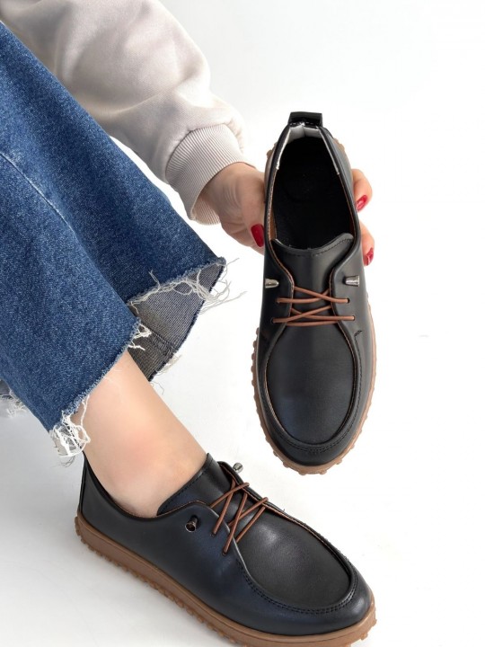 Gurox Cilt Bağcıklı Babet Ayakkabı - ER268104