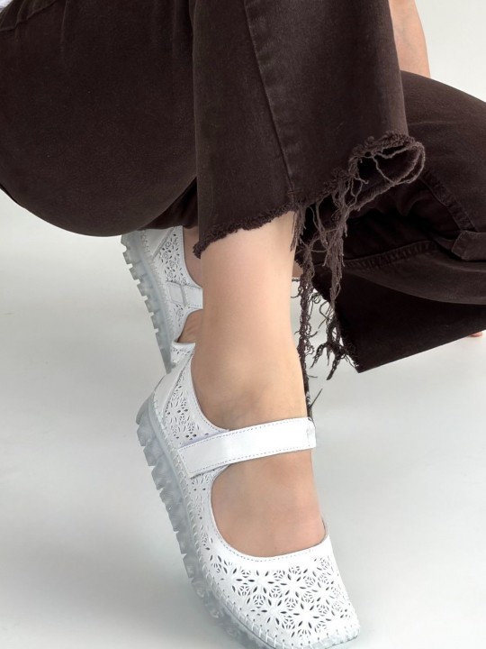 Selvia Deri Cırt Cırtlı Babet Ayakkabı - ER268270