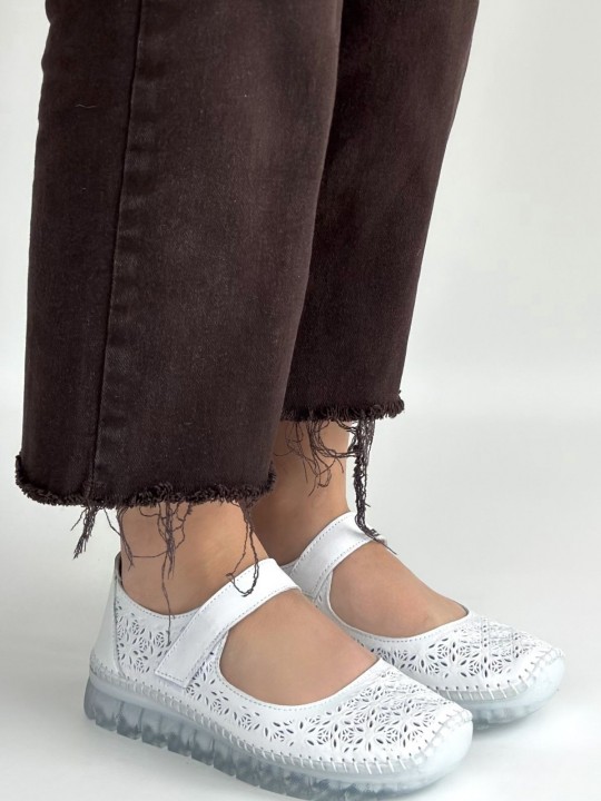 Selvia Deri Cırt Cırtlı Babet Ayakkabı - ER268270