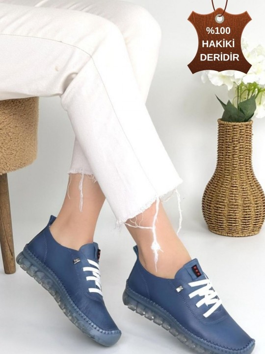 Jitrox Hakiki Deri Bağcıklı Spor Ayakkabı - ER267703