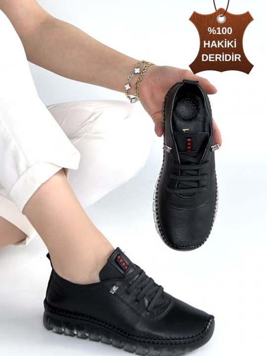 Jitrox Hakiki Deri Bağcıklı Spor Ayakkabı - ER267703