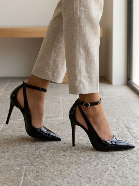 Wennixia Rugan Stiletto Ayakkabı - ER268002